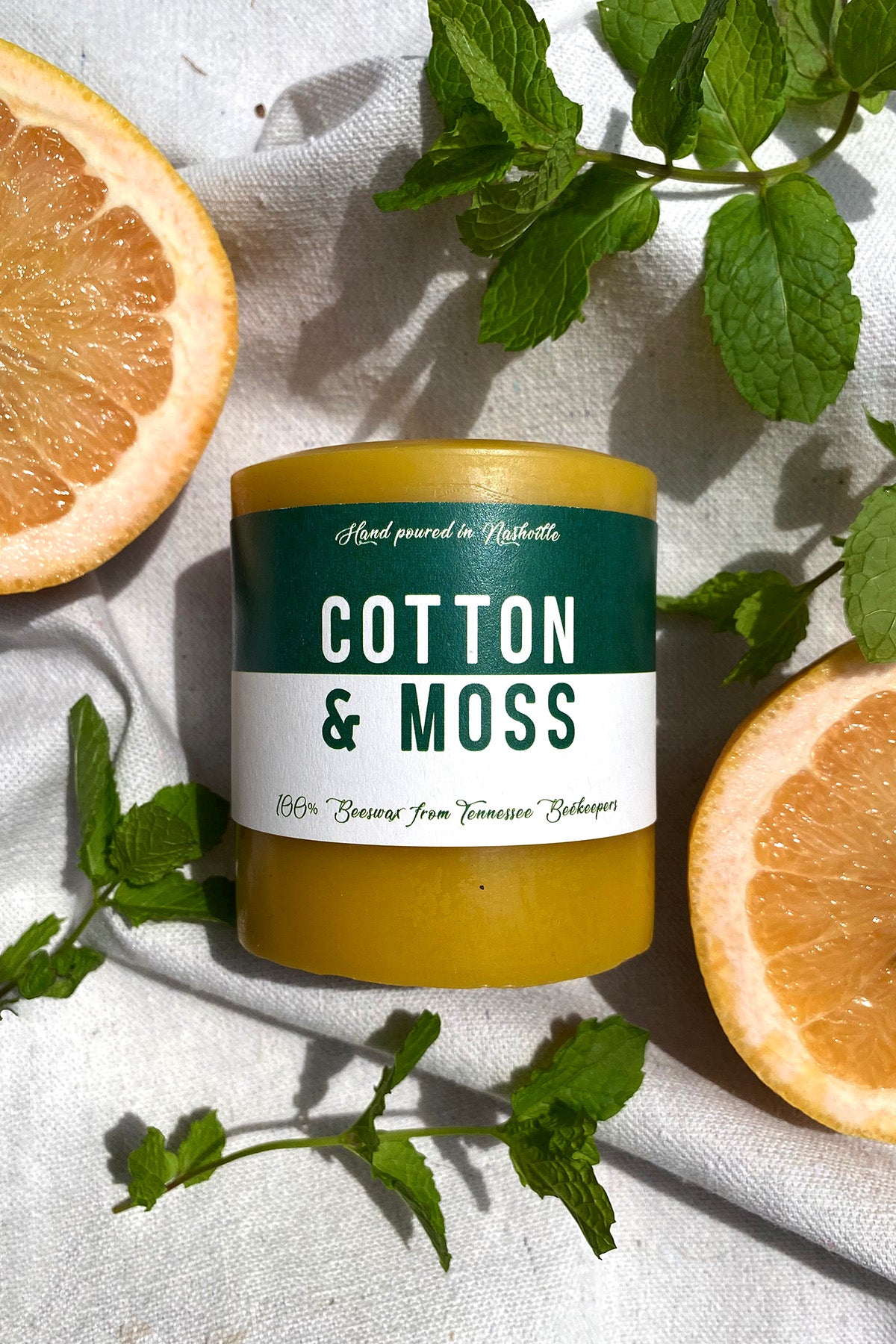 Grapefruit Beeswax Pillar Candle