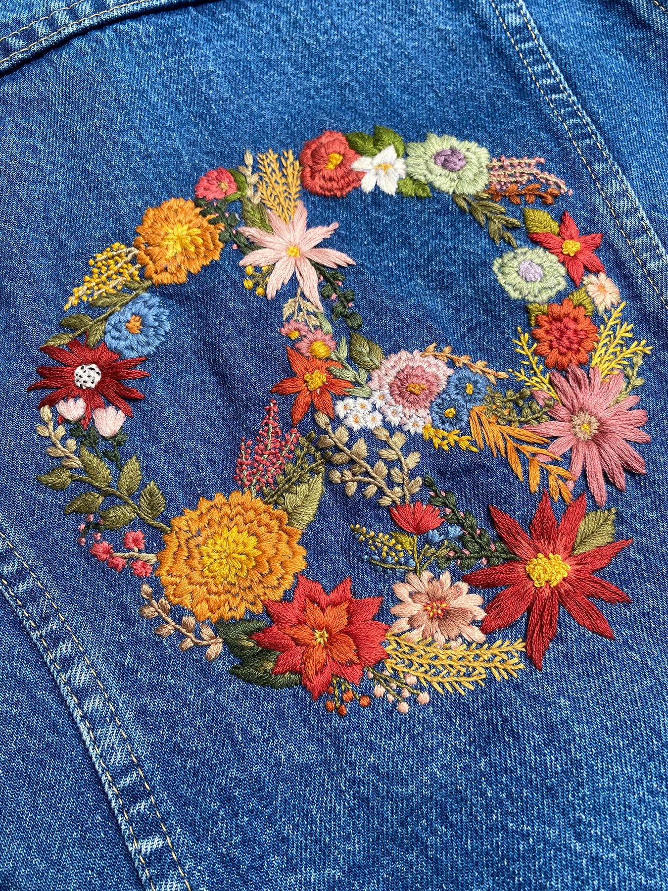 Hand Embroidered Denim Jacket