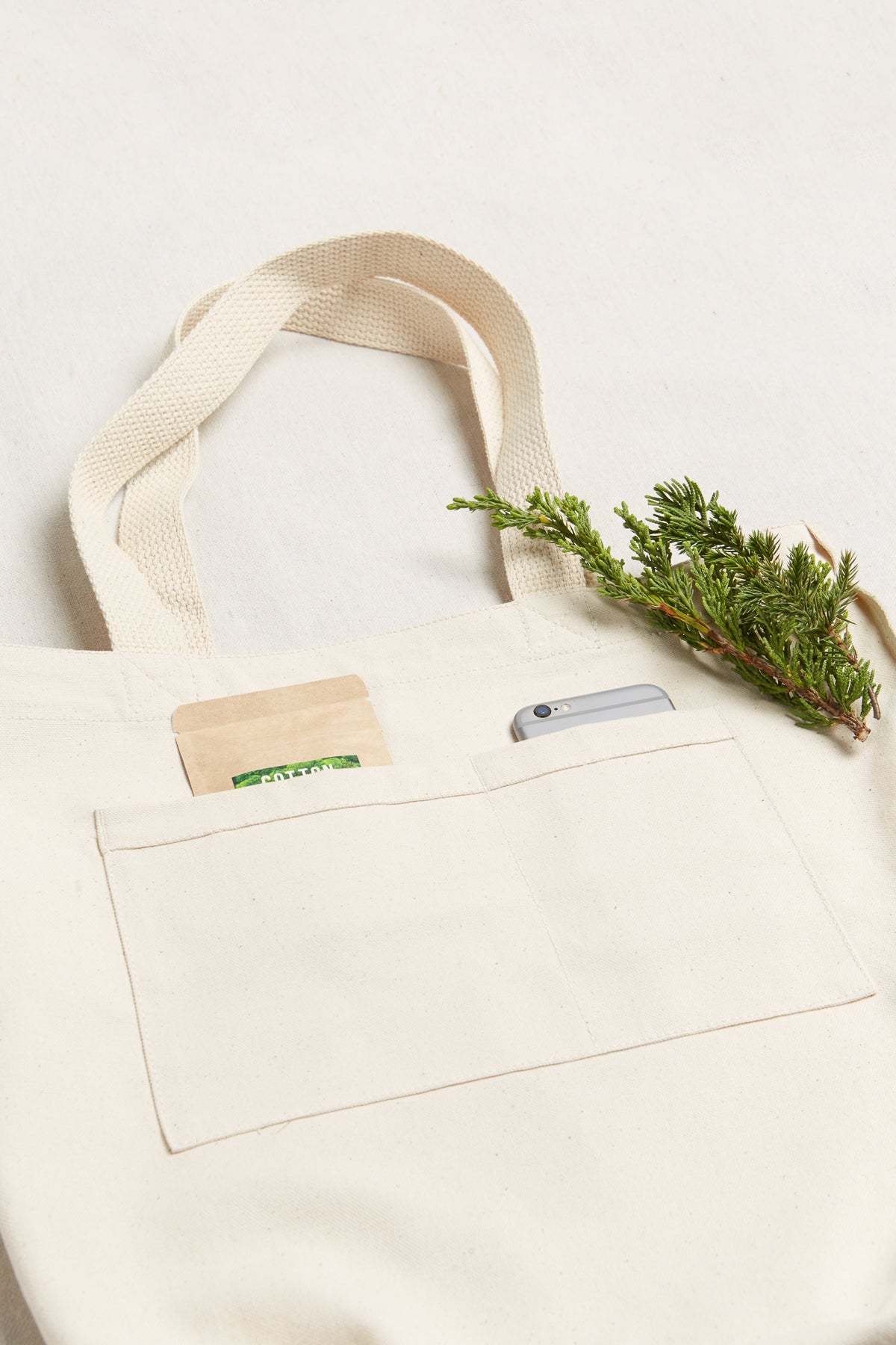 Cotton Tote with Pockets